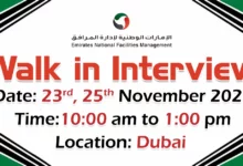 Emirates National FM Walk in Interview in Dubai