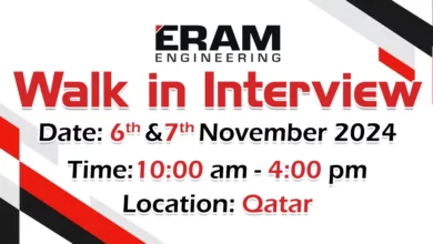 Eram Engineering Walk in Interview in Qatar