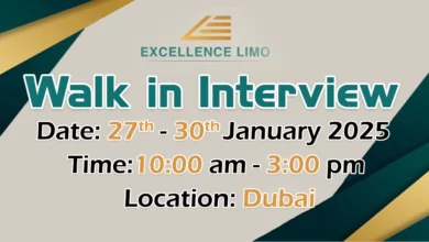 Excellence Limousine Walk in Interview in Dubai