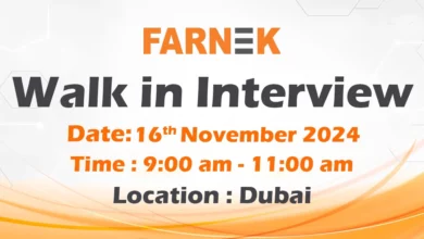 Farnek Walk in Interview in Dubai