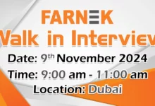 Farnek Walk in Interview in Dubai