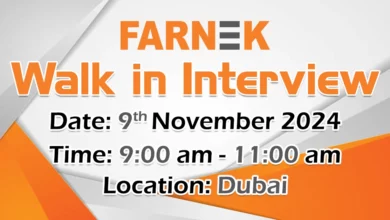 Farnek Walk in Interview in Dubai