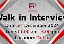 First Prime Properties Walk in Interview in Dubai