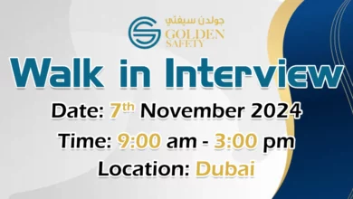 Golden Safety Property Walk in Interview in Dubai