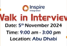 Inspire Integrated Walk in Interview in Abu Dhabi