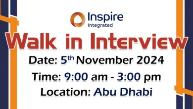 Inspire Integrated Walk in Interview in Abu Dhabi