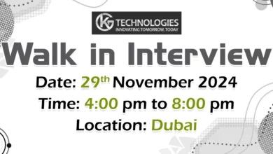 KG Technologies Walk in Interview in Dubai