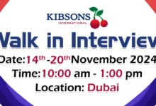 Kibsons International Walk in Interview in Dubai