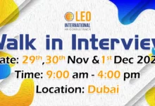 Leo International HRC Walk in Interview in Dubai