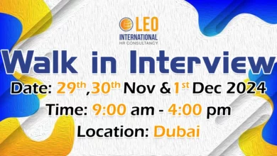 Leo International HRC Walk in Interview in Dubai