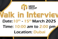 Meer Group Walk in Interview in Dubai