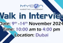 Mycon Walk in Interview in Dubai