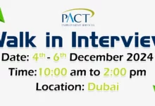 PACT Walk in Interview in Dubai