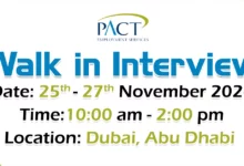 PACT Walk in Interview in Dubai & Abu Dhabi