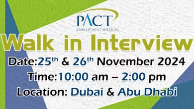 PACT Walk in Interview in Dubai & Abu Dhbai