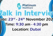 Platinum Healthcare Walk in Interview in Dubai