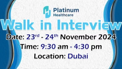 Platinum Healthcare Walk in Interview in Dubai