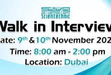 Scientechnic Walk in Interview in Dubai