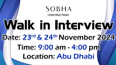 Sobha Construction Walk in Interview in Abu Dhabi