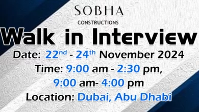 Sobha Construction Walk in Interview in Dubai & Abu Dhabi