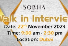 Sobha Realty Walk in Interview in Dubai