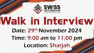 Swiss Pro Foundations Walk in Interview in Sharjah