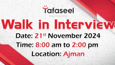 Tafaseel Walk in Interview in Ajman