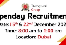 Transguard Group Open Day Recruitment in Dubai