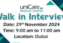 Unicare Medical Walk in Interview in Dubai