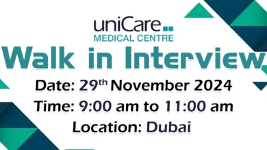 Unicare Medical Walk in Interview in Dubai