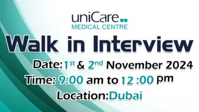 Unicare Medical Walk in Interview in Dubai