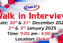 Unikai Foods Walk in Interview in Dubai