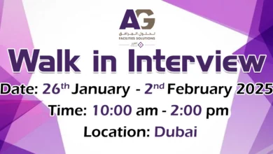 AG Facilities Walk in Interviews in Dubai