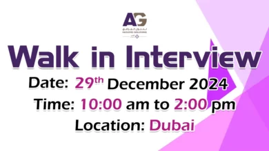 AG Facilities Walk in Interviews in Dubai