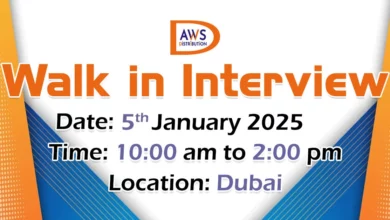 AWS Distribution Walk in Interview in Dubai