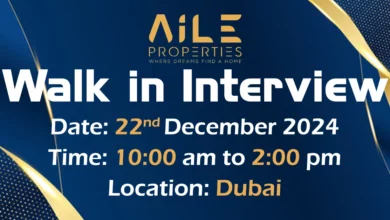 Aile Properties Walk in Interview in Dubai