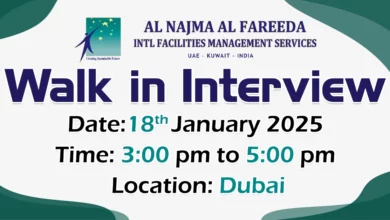 Al Najma Al Fareeda Walk in Interview in Dubai