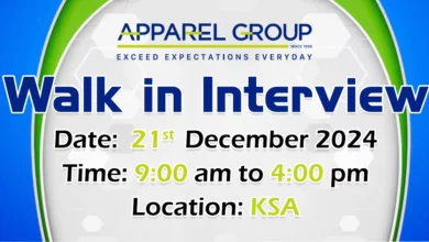 Apparel Group Walk in Interview in KSA