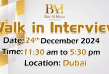 Bait Al Hayat Walk in Interview in Dubai