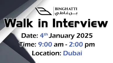 Binghatti Group Walk in Interview in Dubai