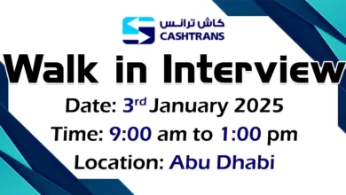 CashTrans Walk in Interview in Abu Dhabi