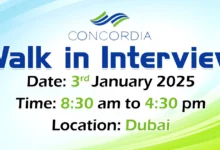 Concordia Walk in Interview in Dubai