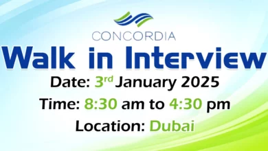 Concordia Walk in Interview in Dubai