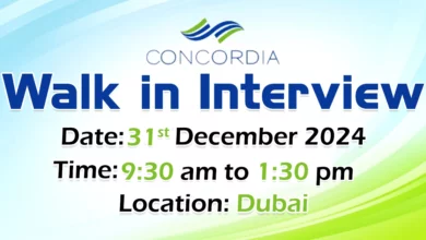 Concordia Walk in Interview in Dubai