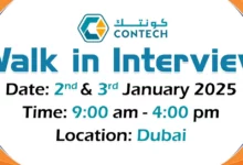 Contech Engineering Walk in Interview in Dubai