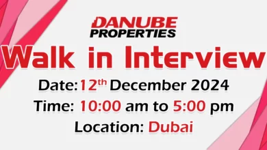 Danube Properties Walk in Interview in Dubai