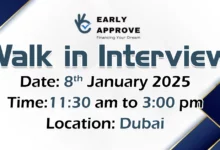 Early Approve Walk in Interview in Dubai