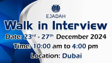 Ejadah Walk in Interview in Dubai