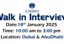 Ejadah Walk in Interview in Dubai & Abu Dhabi