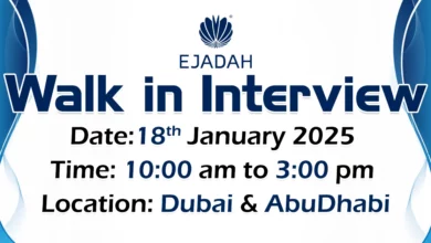 Ejadah Walk in Interview in Dubai & Abu Dhabi